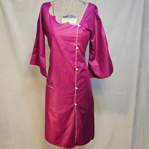 A Collection Asymmetrical Scalloped Neckline Purple Kurta/Dress
